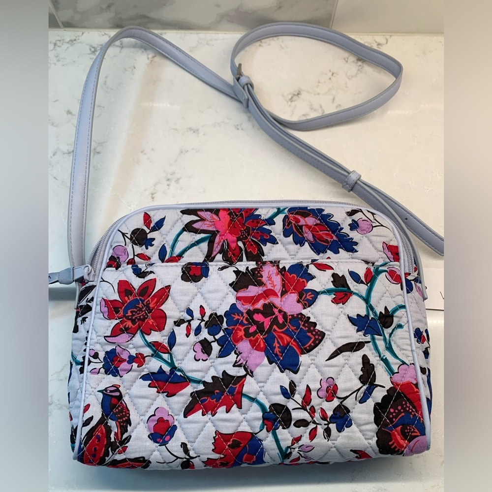 NEW Vera Bradley Quilted Lavender Vineyard Floral Faux Leather Bag - Picture 11 of 11